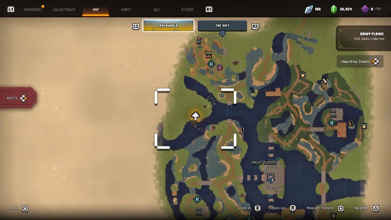 Minecraft Dungeons 2 map location near White Tower and the Thrifty Pendant route